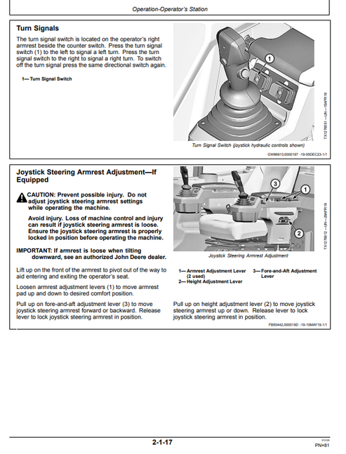 John Deere 844L And 844L AH 4WD Loader Operator Manual OMT426199X19
