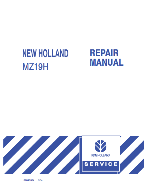 New Holland MZ19H Radious Mower Repair Manual 87045364 PDF