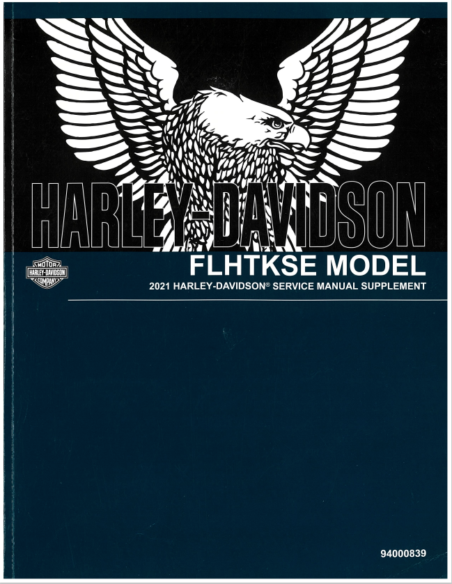 2021 HARLEY-DAVIDSON FLHTKSE SUPPLEMENT SERVICE MANUAL 94000839 - PDF
