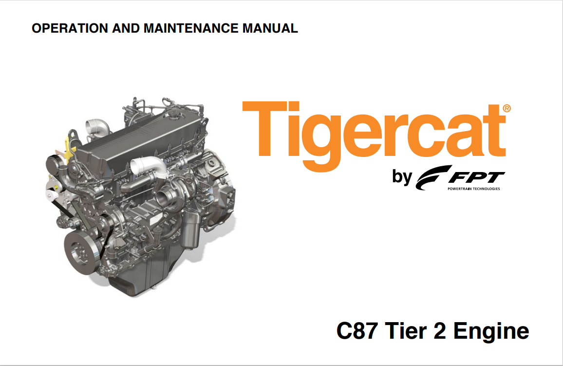 Tigercat C87 Tier 2 Engine Operation And Maintenance Manual 60213AENG