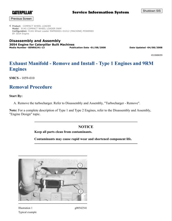 Caterpillar Cat 916 Compact Wheel Loader Service and Repair Manual PDF | S/N 9WM