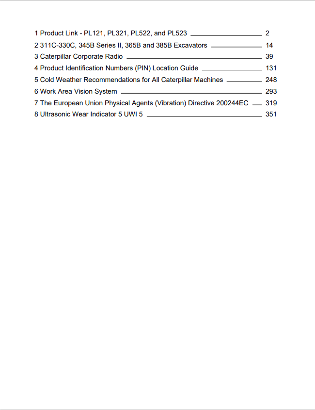 Caterpillar Cat 320C Excavator Operation and Maintenance Manual PDF | S/N FBB