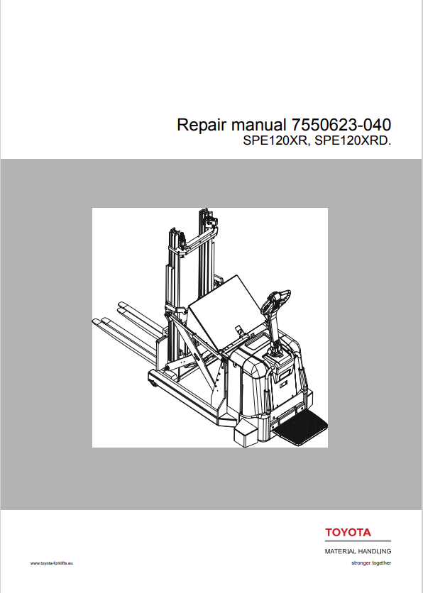BT FORKLIFT SPE120XR, SPE120XRD REPAIR MANUAL PDF