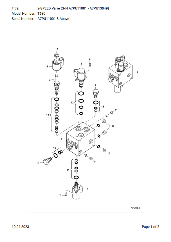 Bobcat T630 Loader A7PU11001 Above Parts Catalogue Manual - PDF File Download