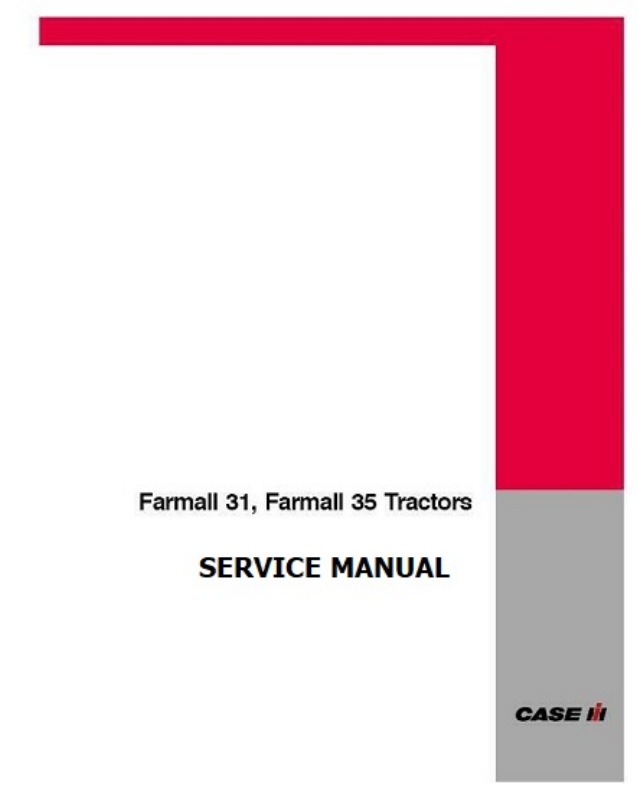 Case Farmall 31, 35 Tractor Service Manual PDF