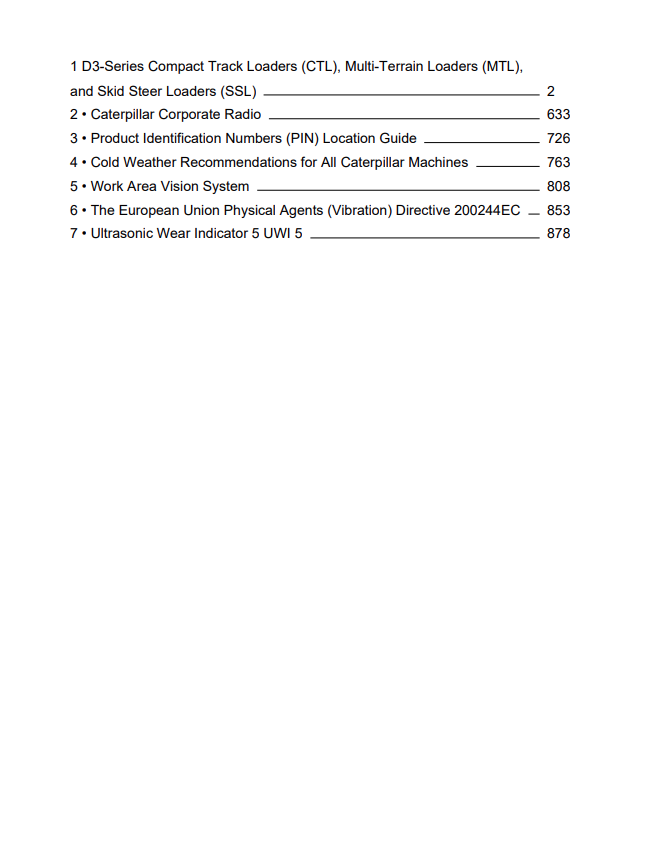 Caterpillar Cat 242D Skid Steer Loader Operation and Maintenance Manual PDF | S/N AH6