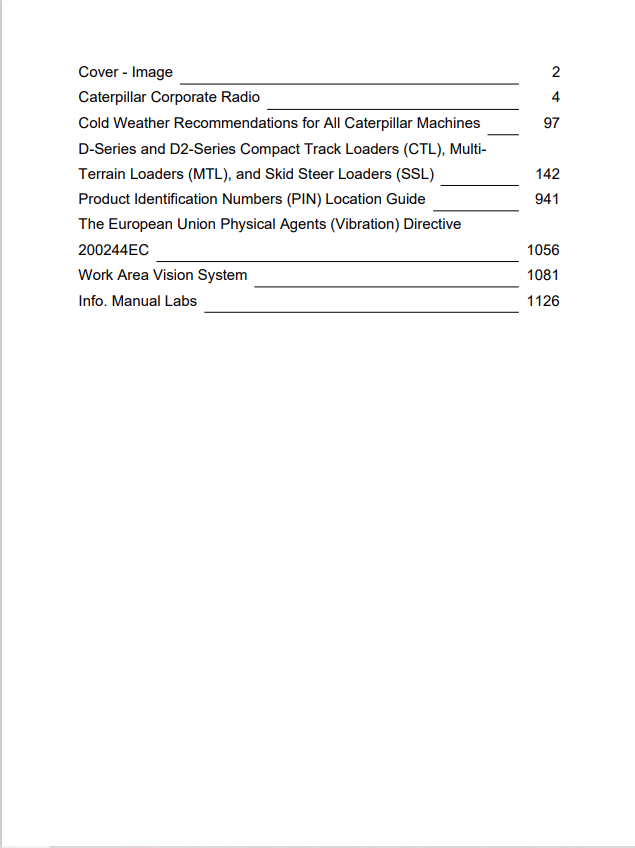 Caterpillar Cat 289D Compact Track Loader Operation and Maintenance Manual PDF | S/N WE5