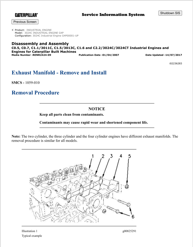 Caterpillar Cat 3024C Industrial Engine Service And Repair Manual PDF | S/N G4P