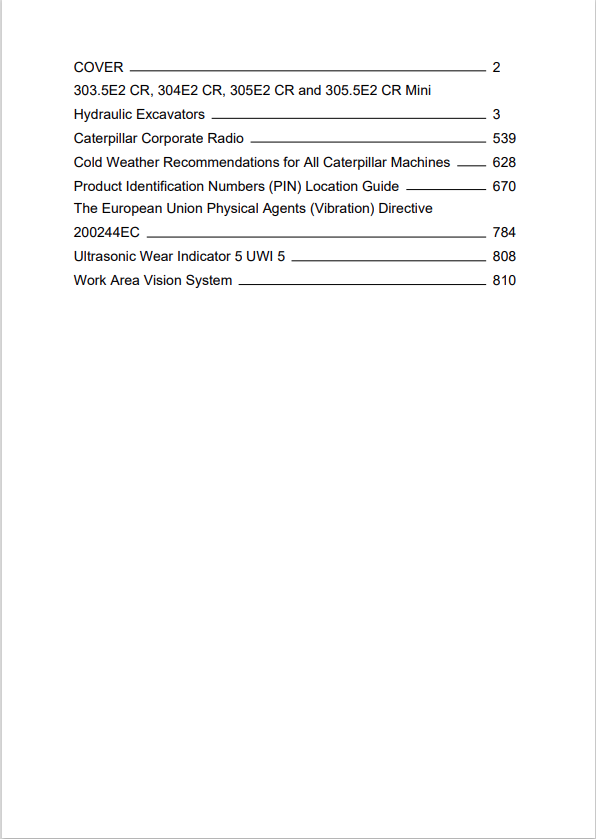 Caterpillar Cat 304E2 CR Mini Hydraulic Excavator Operation and Maintenance Manual PDF | S/N KC4