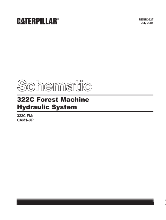 Caterpillar Cat 322C FM Excavator Electrical and Hydraulic Schematic Manual PDF | S/N CAM