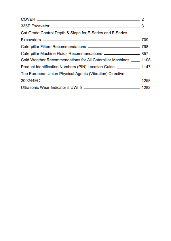 Caterpillar Cat 336E L Excavator Operation and Maintenance Manual PDF | S/N YEP