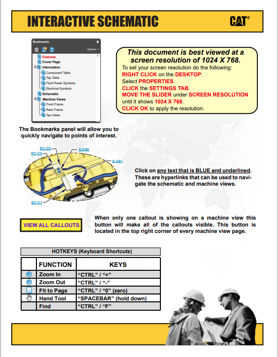 Caterpillar Cat 345D And 349D Excavator Hydraulic System Schematic Manual PDF | S/N BYC