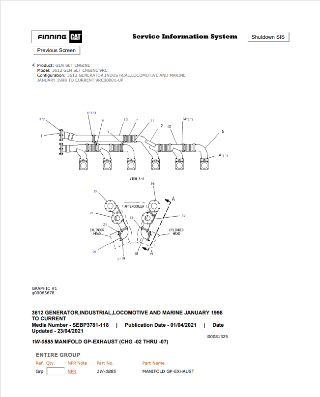 Caterpillar Cat 432D Backhoe Loader Parts Catalogue Manual PDF | S/N 9RC
