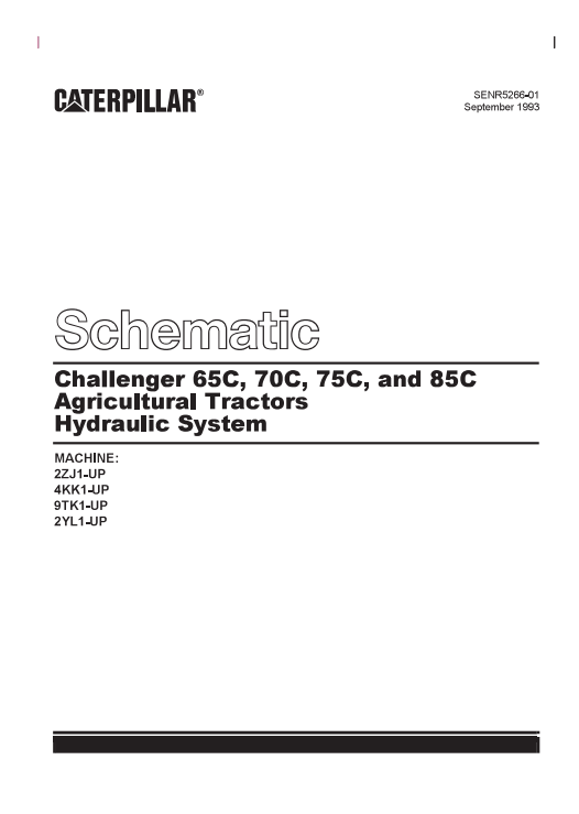 Caterpillar Cat 65C Challenger Electrical and Hydraulic Schematic Manual PDF | S/N 2ZJ 