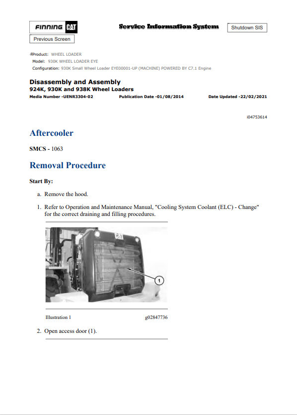 Caterpillar Cat 930K Wheel Loader Service and Repair Manual PDF | S/N EYE