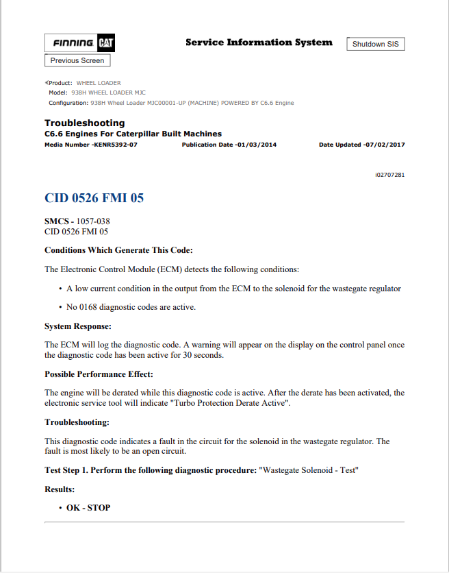 Caterpillar Cat 938H Wheel Loader Service and Repair Manual PDF | S/N MJC