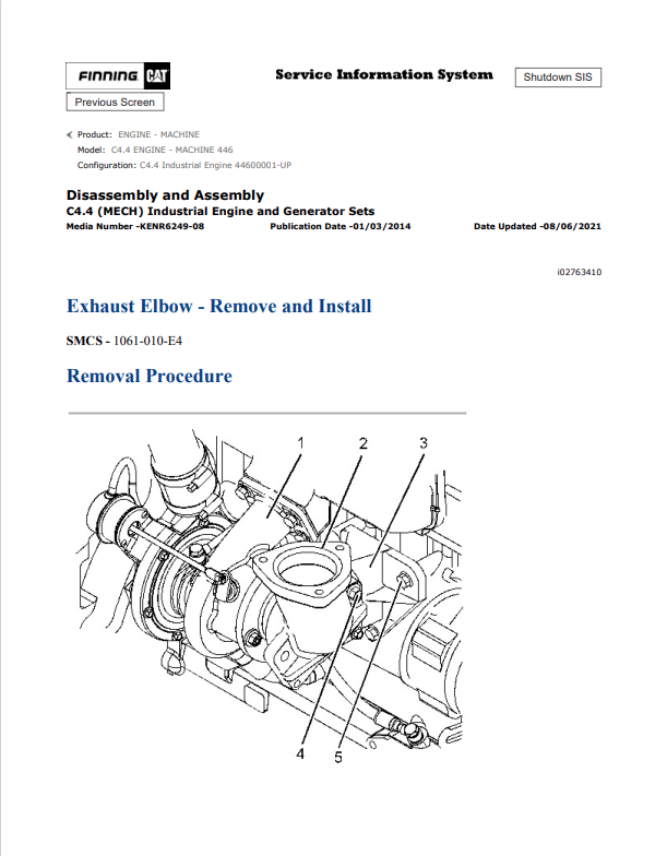 Caterpillar Cat C4.4 Engine - Machine Service and Repair Manual PDF | S/N 446