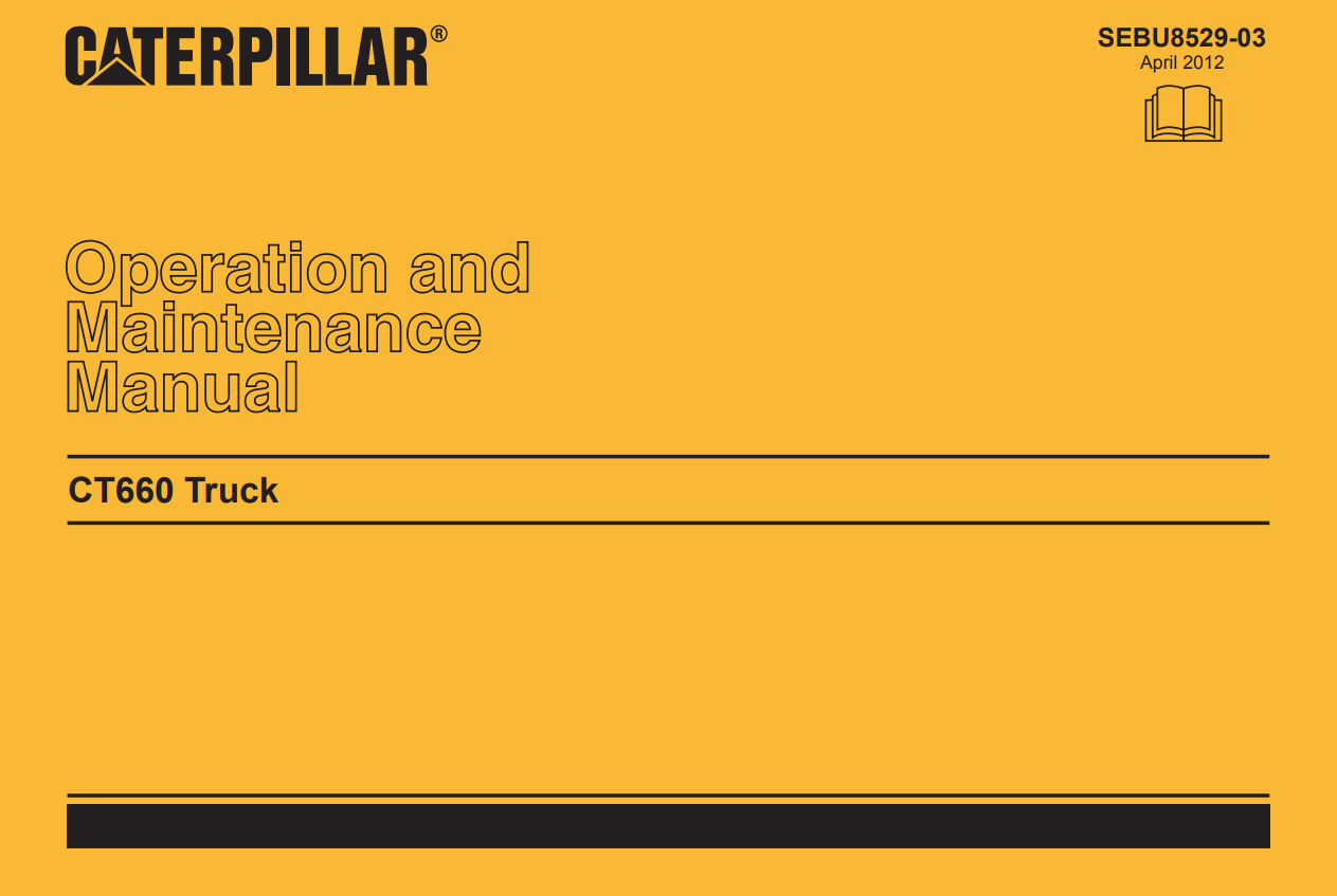 Caterpillar Cat CT660 Truck Operation and Maintenance Manual PDF | S/N TRZ