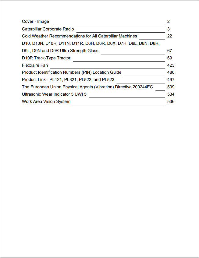 Caterpillar Cat D10R Track-type Tractor Operation and Maintenance Manual PDF | S/N 3KR