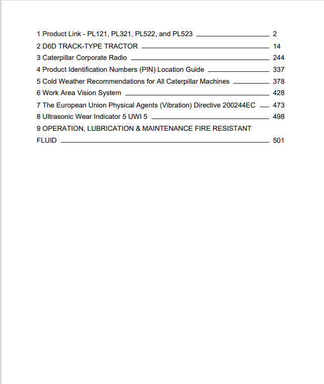 Caterpillar Cat D4C II Track-type Tractor Operation and Maintenance Manual PDF | S/N 04X