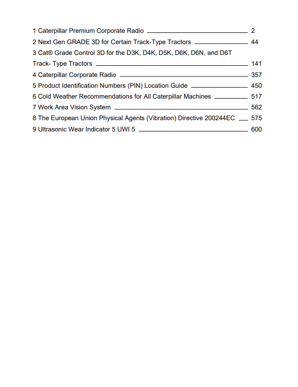Caterpillar Cat D5K2 XL Track-type Tractor Operation and Maintenance Manual PDF | S/N KW2