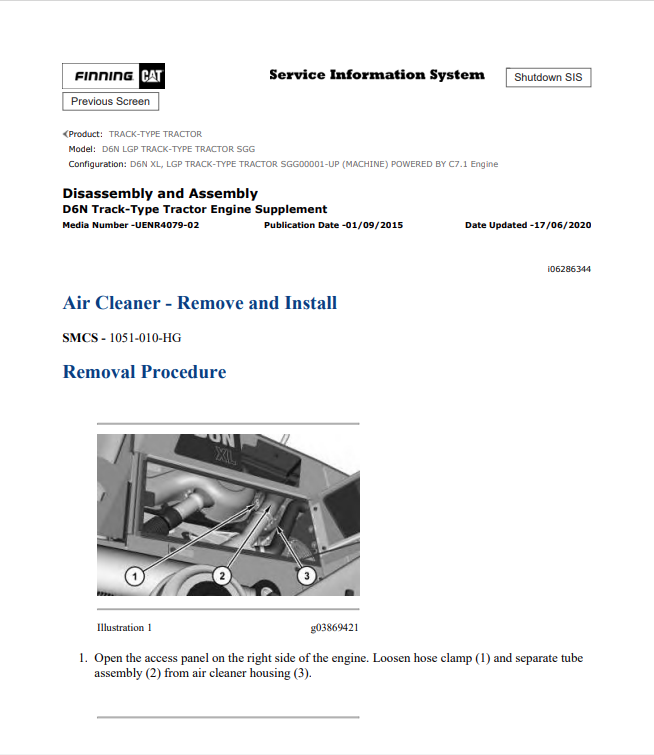 Caterpillar Cat D6N LGP Track-type Tractor Service and Repair Manual PDF | S/N SGG
