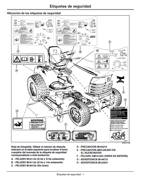 John Deere X740, X744, X748, X749 Ultimate Series Tractor Operator Manual OMM164428