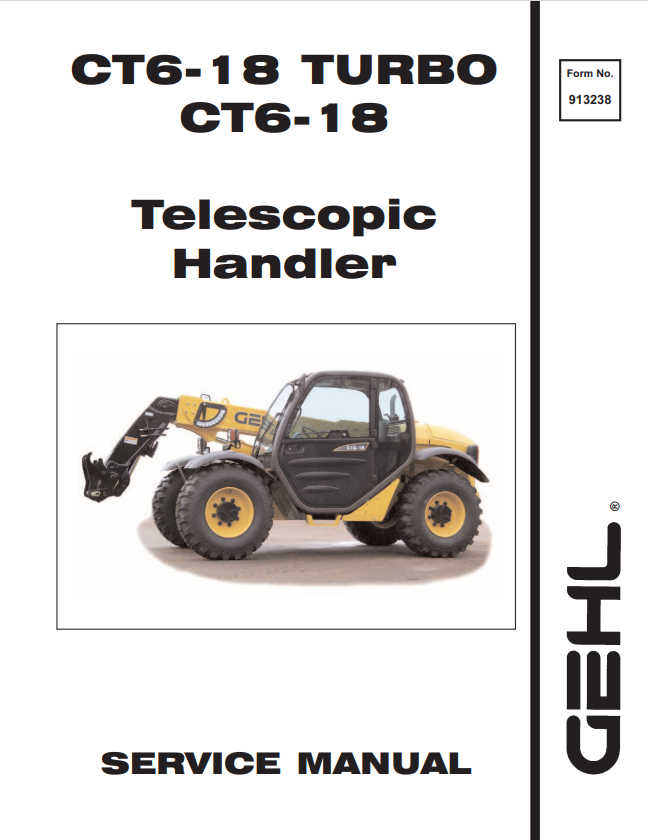 GEHL CT6-18 TURBO CT6-18 TELESCOPIC HANDLER SERVICE MANUAL 913238 - PDF