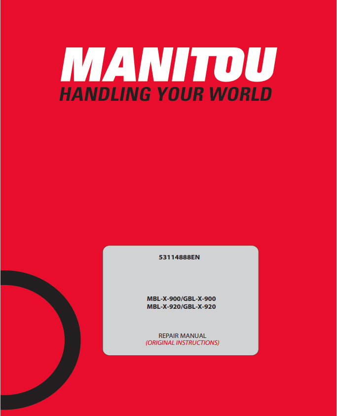 GEHL MANITDU MBL-X-900/GBL-X-900, MBL-X-920/GBL-X-920 REPAIR MANUAL 53114888EN - PDF