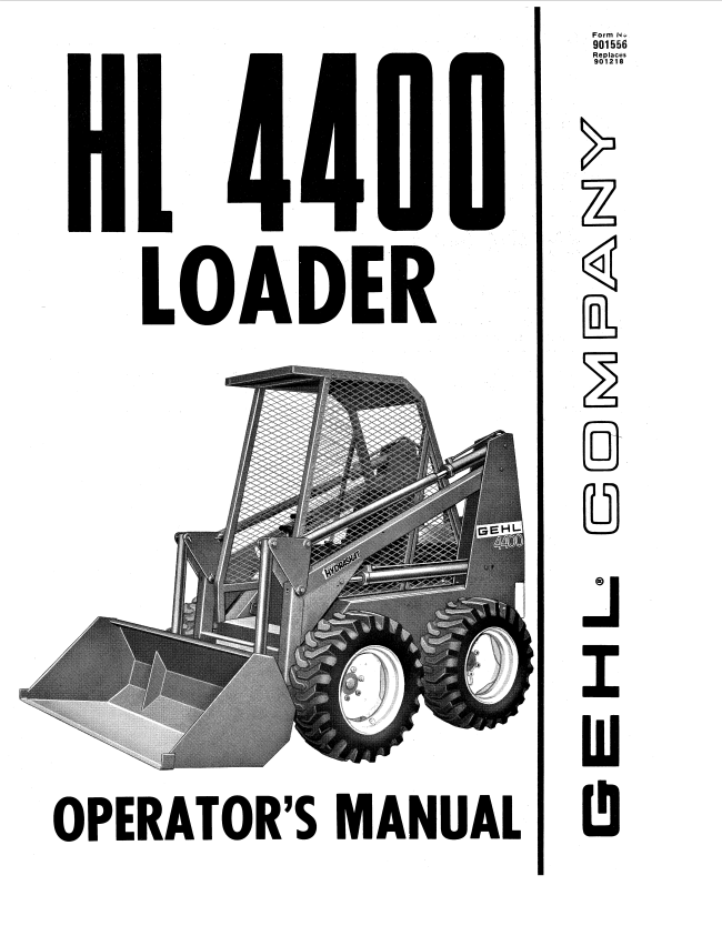 GHEL HL 4400 LOADER OPERATOR MANUAL 901556 - PDF
