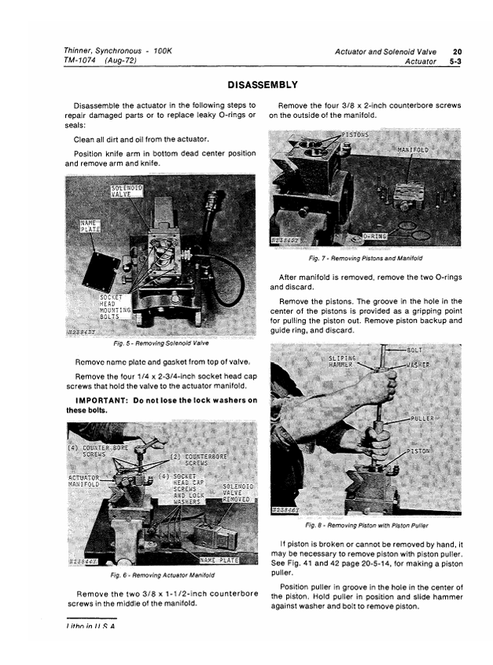 John Deere 100K Synchronous Thinner Maintenance Manual TM1074