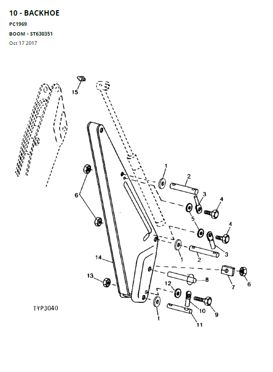 John Deere 10 Backhoe Parts Catalog Manual PC1969 PDF