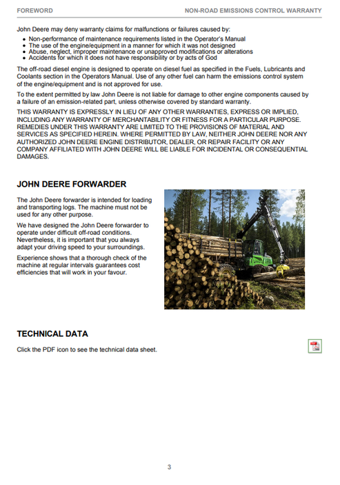 John Deere 1110G 1210G 1510G Operator Manual PDF F697772
