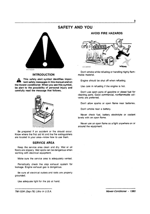 John Deere 1380 Mower-Conditioner Workshop Technical Manual
