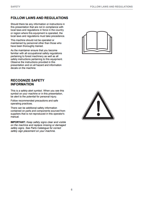 John Deere 1470G CTL Harvester Operator Instruction Manual PDF