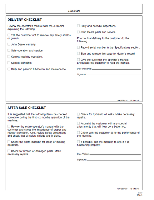 John Deere 1508 Rotary Cutter Operation & Maintenance Manual