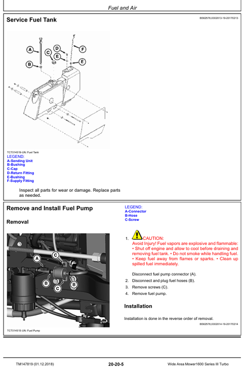 John Deere 1600 Series III Wide Area Mower Workshop Manual TM147819