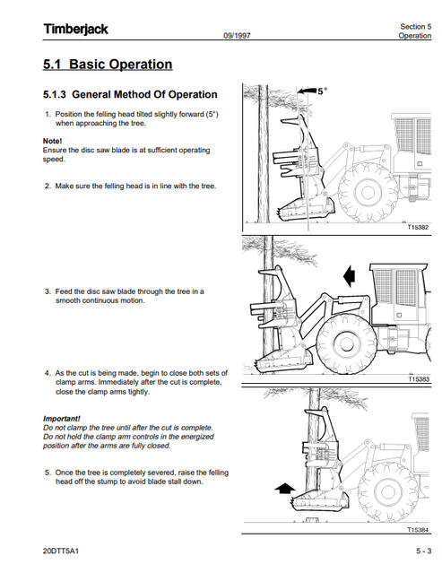 John Deere 20 DTT Disc Saw Felling Head Technical Manual PDF