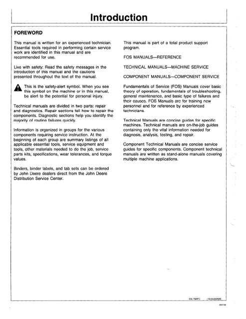 John Deere 210C & 310C Backhoe Loader Operation Test Manual TM1419