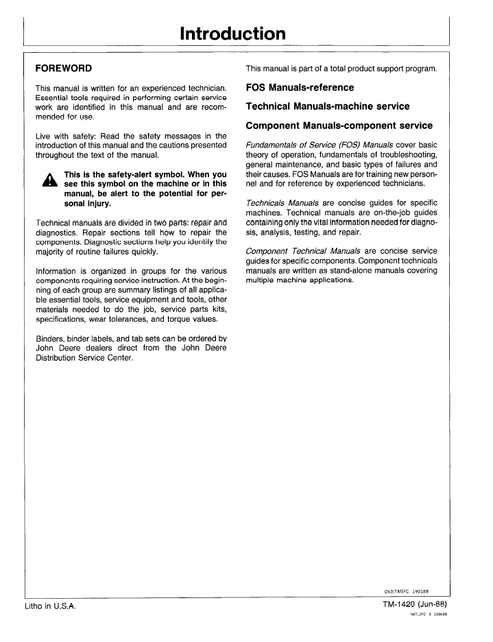 John Deere 210C & 310C Backhoe Loader Service Manual TM1420
