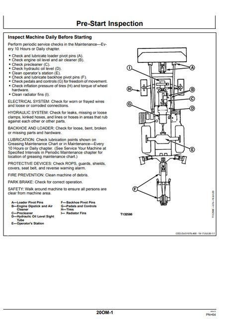John Deere 310SG 315SG Construction Backhoe Manual PDF