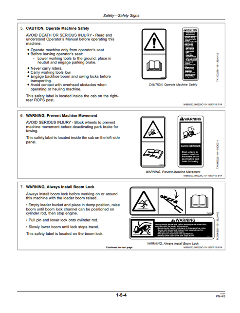 John Deere 315SK Backhoe Loader Technical Operator Manual