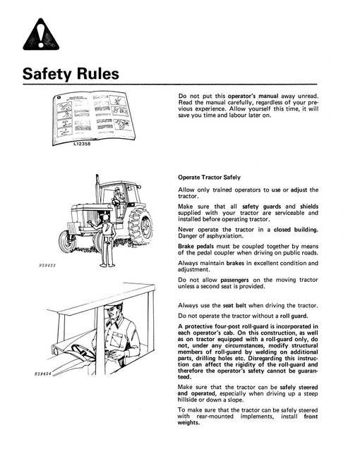 John Deere 4040 4240 And 4440 Tractor Operator Guide OML32980