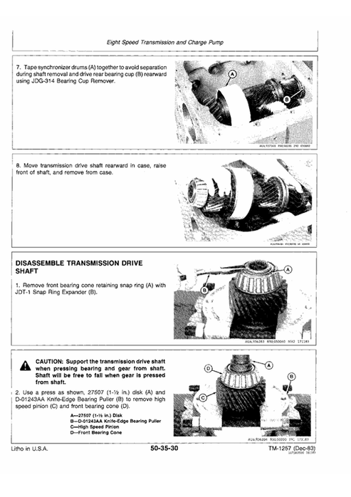 John Deere 4050-4450 Tractor Technical Service Manual TM1353 PDF