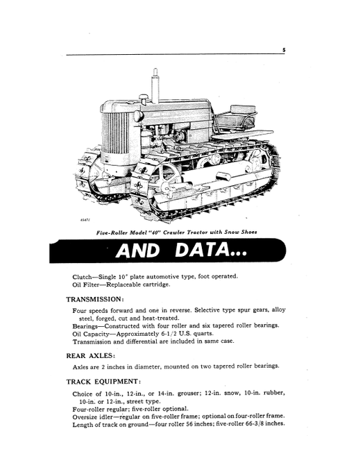 John Deere 40 Crawler Technical Operator Manual OMT9555
