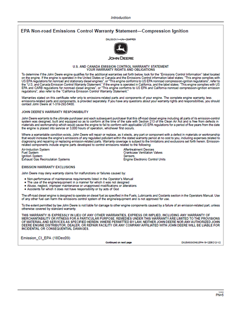 John Deere 410K Backhoe Loader Operation & Maintenance Manual