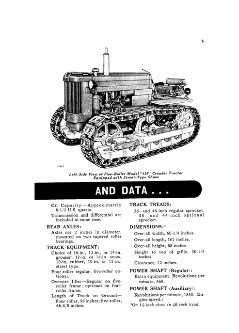 John Deere 420 Crawler Tractor Technical Operator Manual