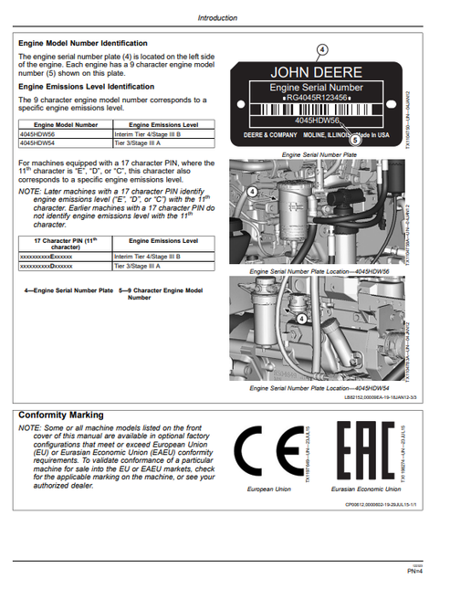 John Deere 444K Wheel Loader Operation & Maintenance Manual
