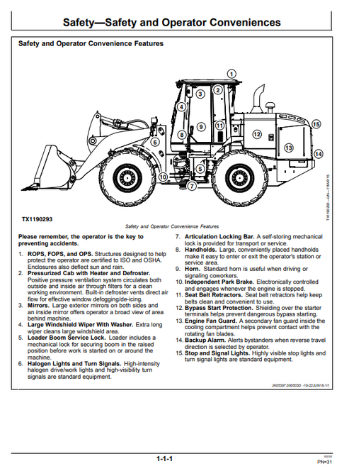 John Deere 444K Wheel Loader Operator Manual PDF