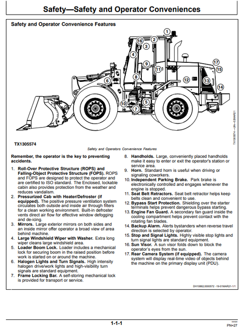 John Deere 444 G-Tier Loader Operation Manual OMT488612X019